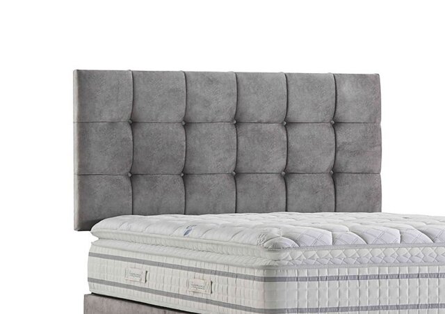 Sleepeezee - Apex Strutted Headboard - King Size - Dapple Silver
