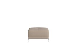 Nicoletti - Theron Fabric Footstool - Flambe Visone with Titanium Feet