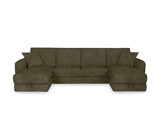 Nest Large Fabric U-Shaped Corner Sofa with Double Storage Chaises