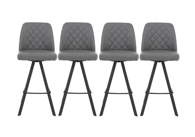 Jupiter Set of 4 Swivel Bar Stools - Grey