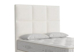 Vispring - Atlas Floor Standing Headboard - Double - Faux Suede Snow