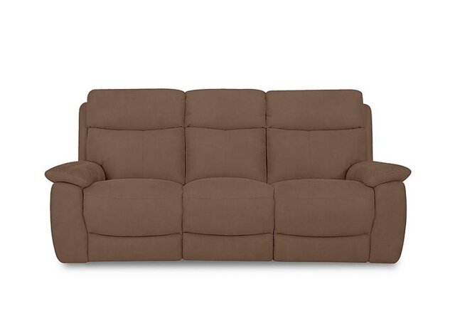 Echo 3 Seater Fabric Power Recliner Sofa - Hazelnut