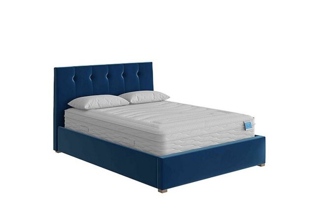 Noah Ottoman Bed Frame - Double - Plush Velvet Navy
