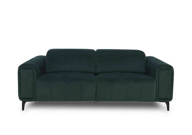 Elphaba Fabric 3 Seater Power Recliner Sofa with Storage Arms - Bottle Green - Sofas and Armchairs - In Time for Christmas