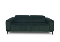 Elphaba Fabric 3 Seater Power Recliner Sofa with Storage Arms - Bottle Green
