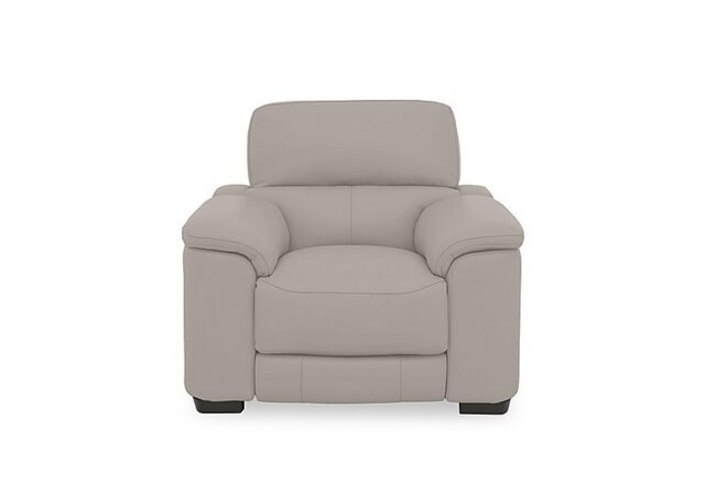 World of Leather - Nova BV Leather Power Recliner Chair with Power Headrest - Silver Grey
