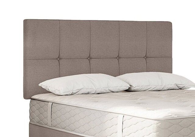 Sealy - Savoy Strutted Headboard - Super King - Wool Latte