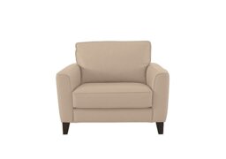Ideal Home - Brondby NC Leather Cuddle Chair - BV Pebble