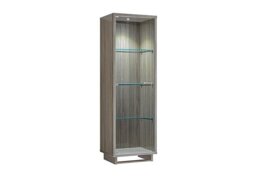 Venezia 1 Door Right Hand Curio Cabinet - Grey