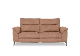 Morgan Fabric 3 Seater Power Recliner Sofa - Dexter Sand - Sofas and Armchairs