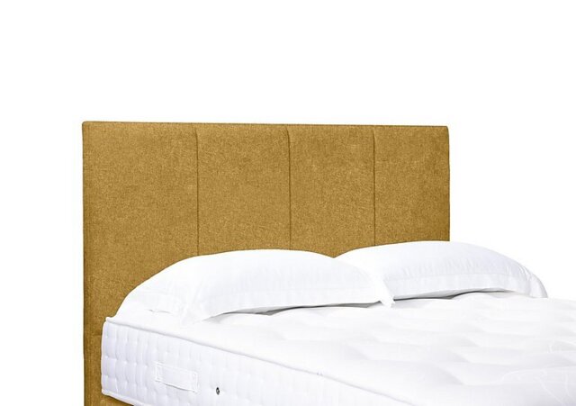 Artisan Collection Linear Standard Floor Standing Headboard - Double - Tweed Mustard