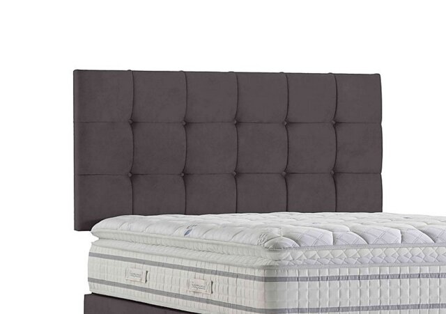 Sleepeezee - Apex Strutted Headboard - Super King - Plush Dark Grey