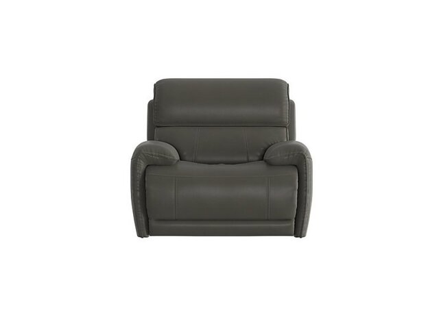World of Leather - Link NC Leather Armchair - Charcoal Grey