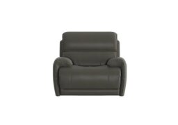 World of Leather - Link NC Leather Armchair - Charcoal Grey