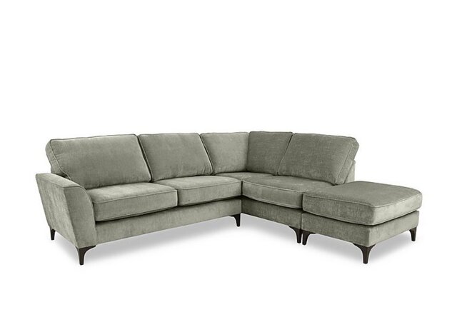 Primrose Classic Back Right Hand Facing Corner Sofa with Footstool - Sage