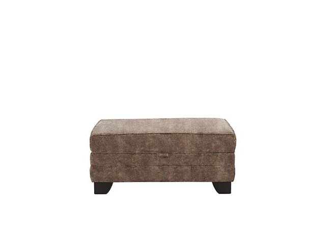 Mariah Fabric Storage Footstool - Dapple Chocolate
