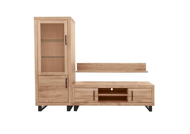 Bodahl - Terra Small Media Set with TV Unit, Small Left Hand Display Cabinet and 150cm Wall Shelf