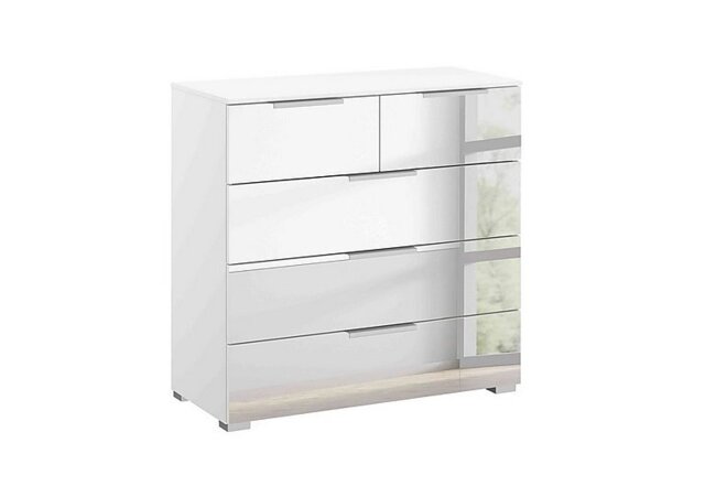 Rauch - Rio 80cm 5 Drawer Chest - Alpine White Carc/Mirror - Bedroom Furniture