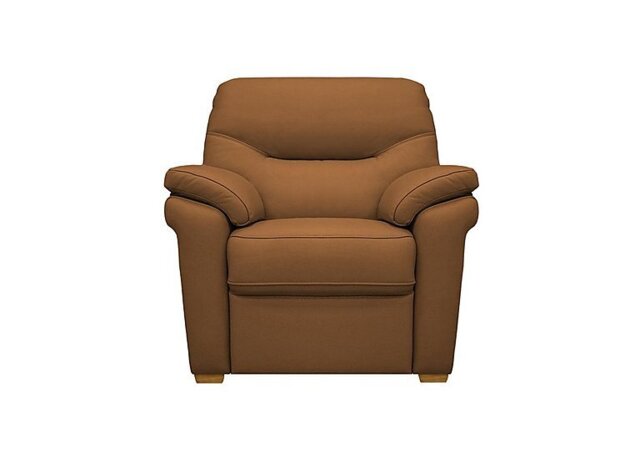 G Plan - Seattle Leather Armchair with Wooden Feet - Cambridge Tan