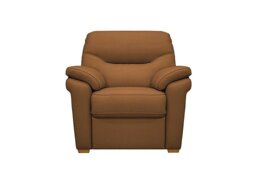 G Plan - Seattle Leather Armchair with Wooden Feet - Cambridge Tan