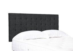 Artisan Collection Dot Standard Strutted Headboard - Small Double - Tweed Charcoal