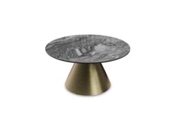 Akante - Amorim Round Coffee Table with Bronze Base