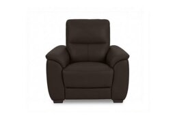 World of Leather - Saffron Leather Power Recliner Chair - Dark Chocolate