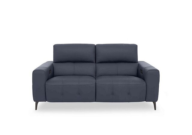 World of Leather - New York 2 Seater BV Leather Power Recliner Sofa - BV Ocean Blue
