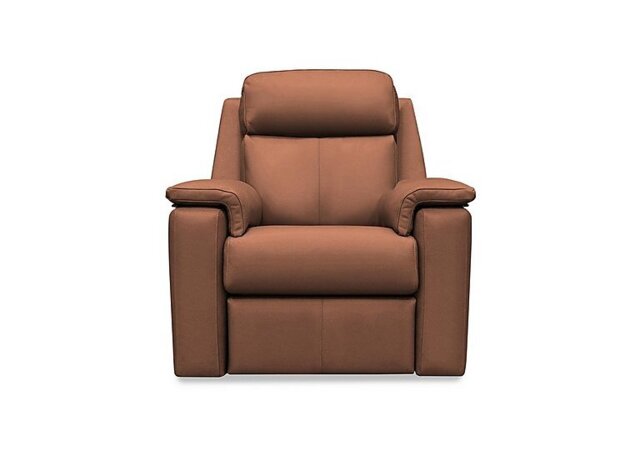 G Plan - Thornbury Leather Chair with Power Recliner - Cambridge Conker