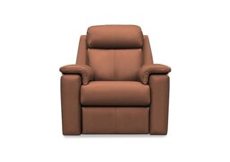 G Plan - Thornbury Leather Chair with Power Recliner - Cambridge Conker