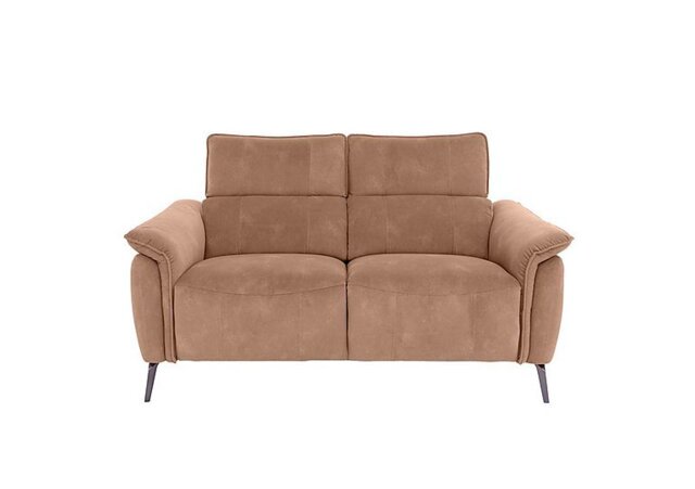 Jude Fabric 2 Seater Recliner Sofa with Headrests and Power Lumbar - Dexter Sand