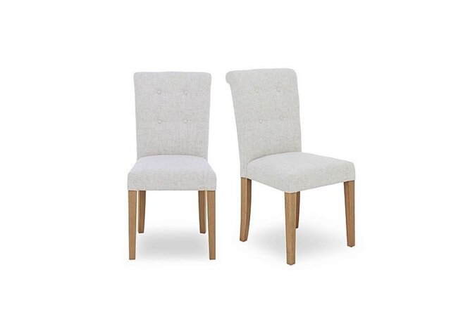 Furnitureland - Augusta Pair of Roll Back Upholstered Dining Chairs