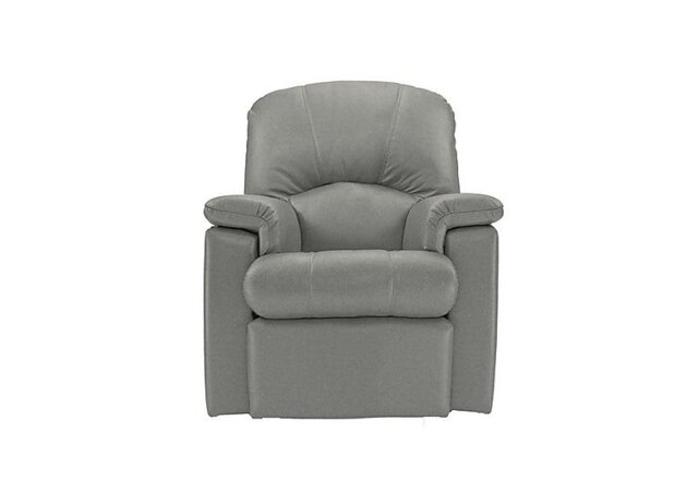 G Plan - Chloe Small Leather Manual Recliner Armchair - Texas Charcoal