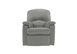 G Plan - Chloe Small Leather Manual Recliner Armchair - Texas Charcoal