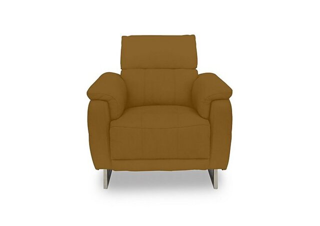 Moet Fabric Power Recliner Chair with Telescopic Headrest - Opulence Saffron