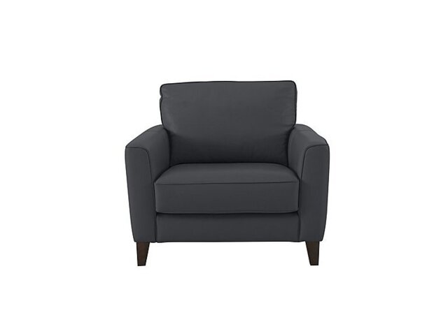 Ideal Home - Brondby Leather Armchair - Shale Grey