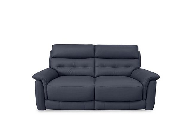 World of Leather - Springer BV Leather 3 Seater Power Recliner Sofa - BV Ocean Blue