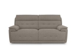 Brescia Fabric 3 Seater Sofa - Silver