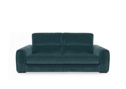 Flex Fabric 3 Seater Sofa Bed with Storage Arms - Peacock
