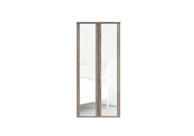 Wiemann - Oxford 2 Door Hinged Wardrobe with Mirrors - Rustic Oak