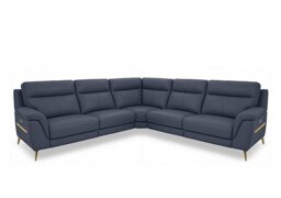 World of Leather - Eclipse Large Leather Power Recliner Corner Sofa with Power Headrests
