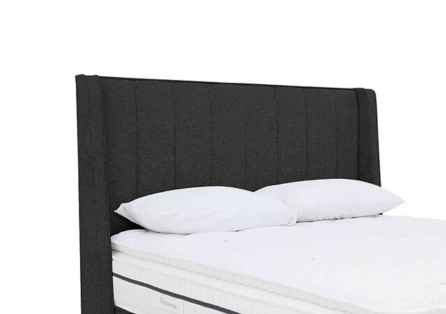 Sleepeezee - Davos Floor Standing Headboard - Super King - Tweed Charcoal