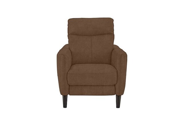Compact Collection Petit Fabric Armchair with Battery Recliner - Hazelnut