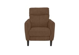 Compact Collection Petit Fabric Armchair with Battery Recliner - Hazelnut
