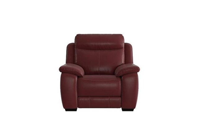 World of Leather - Starlight Express Leather Manual Recliner Armchair - BV Deep Red