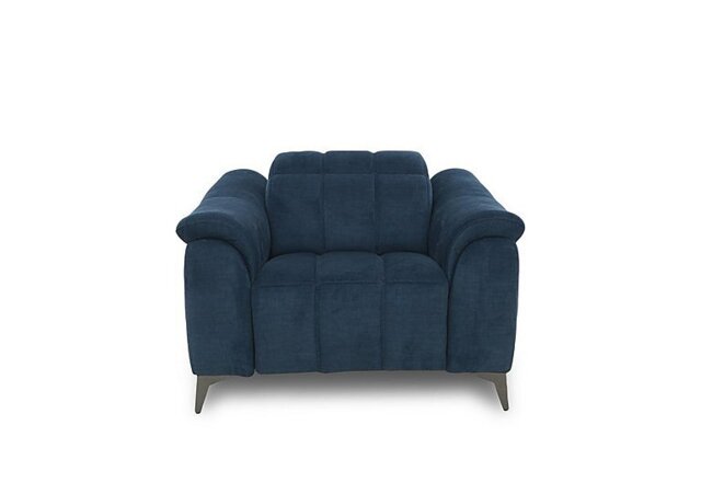 Angelo Fabric Power Recliner Chair with Power Headrest - Dark Blue
