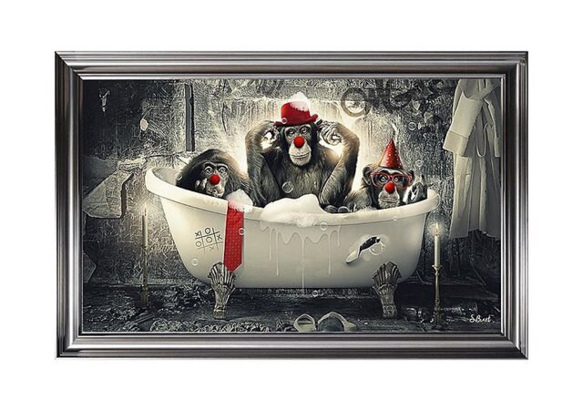 Monkey Wash Framed Art