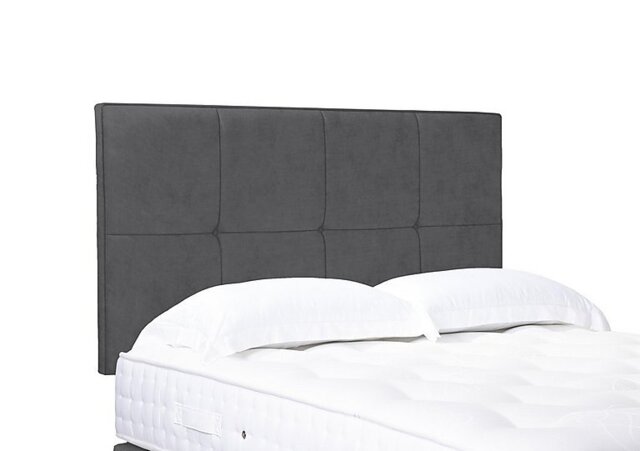 Artisan Collection Reigns High Strutted Headboard - Single - Plush Dark Grey