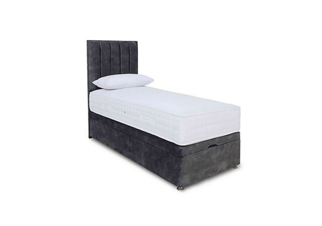 Sleep Story - Memory Pocket Manual End Ottoman Divan Set - Single - Lace Domino