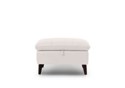 Winner Leather Storage Footstool - Cotton